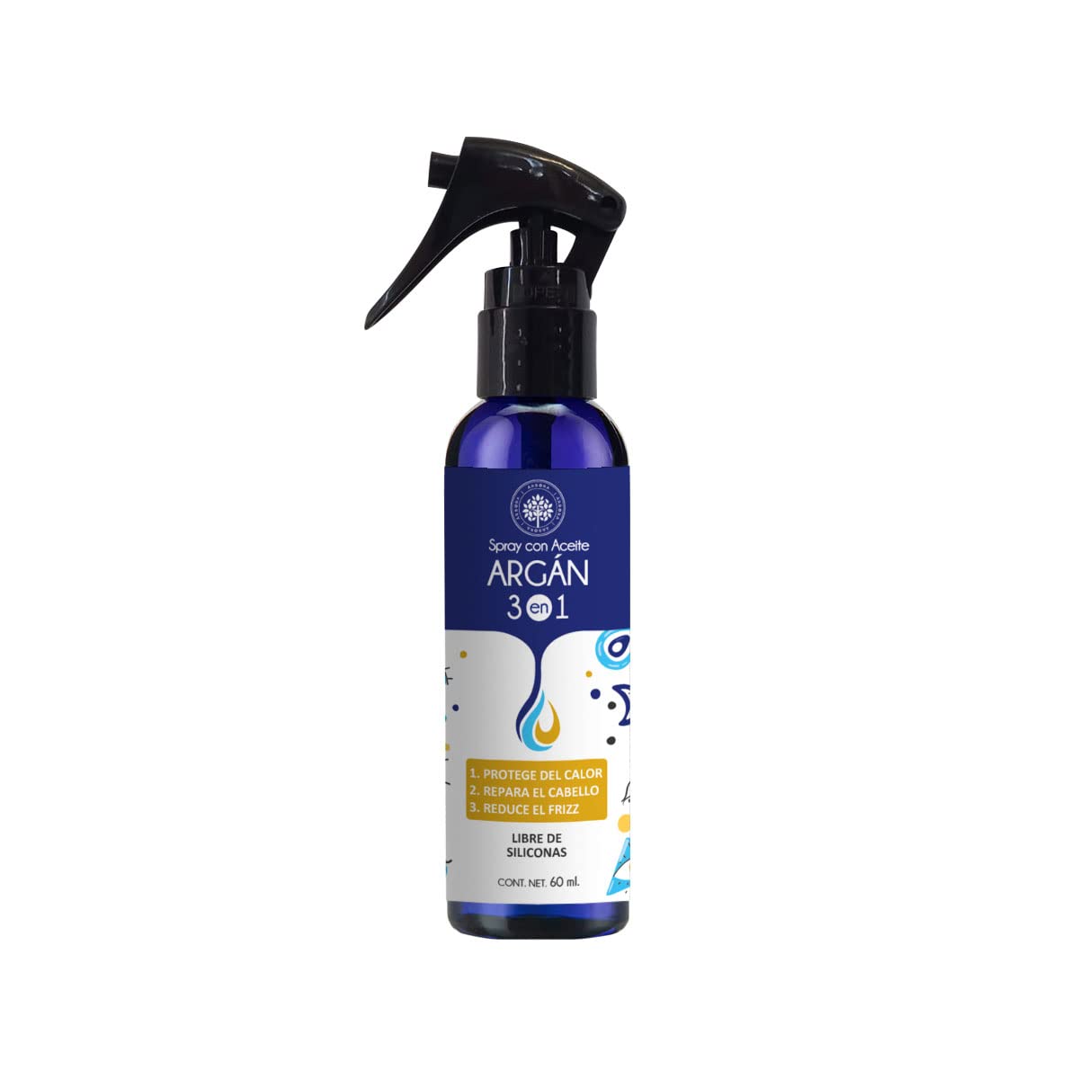 Spray con Aceite de Argán 3 en 1: Protege del Calor, Repara el cabello y Reduce el Frizz. Aporta Brillo y Suavidad. Termoprotector con Aceite de Argán, Aceite de Almendras y Hemiscualeno. Árbora 60ml.…