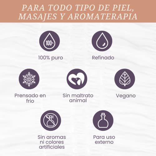 Aceite de Almendras Dulces Puro LilaLavanda 118 ml prensado en frío para masajes y aromaterapia