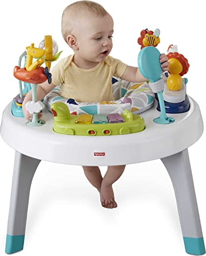 Fisher-Price 2-in-1 Sit-to-Stand Activity Center, Spin 'n Play Safari
