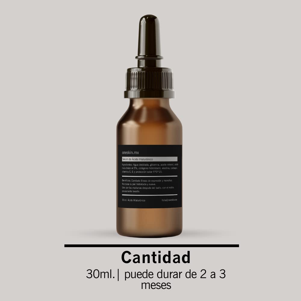 Oneskin Kit Ácido Hialurónico & Vitamina C Para Hombre & Mujer | 30ml cada Sérum| Regeneradora, Hidratante, Antimanchas y Antiarrugas | Fórmula mejorada | Skincare routine para Hombre