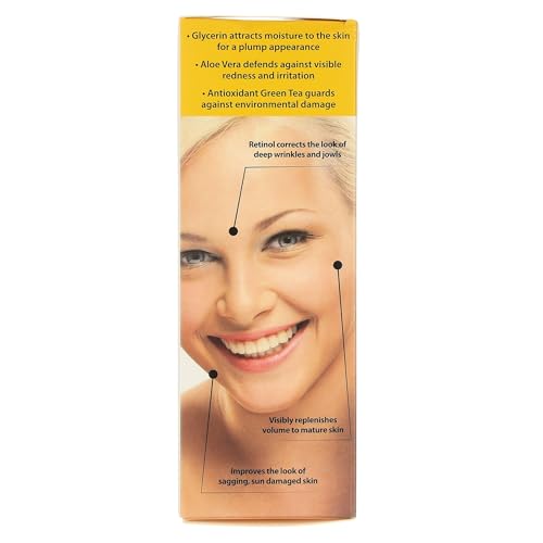 Suero Facial Anti-Arrugas con Retinol, Glicerina y Extracto de Té Verde - 52ml - Fórmula Avanzada para una Piel Renovada y Nutrida