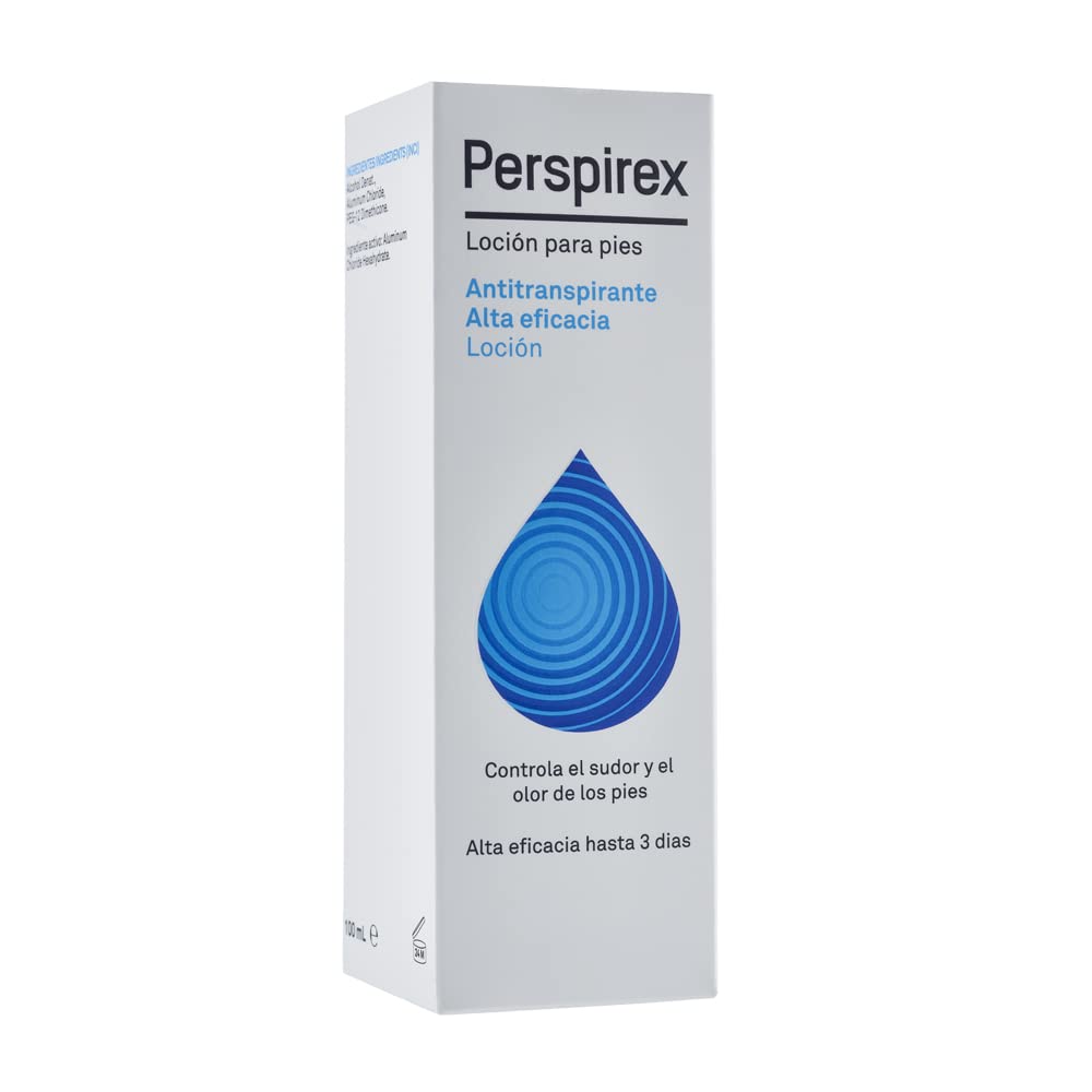 Perspirex Locion antitranspirante personal | para control de sudoración en manos y pies | clínicamente probado | 120 HORAS o 5 DIAS de proteccion | aplicar 2 veces por semana | con 100ml