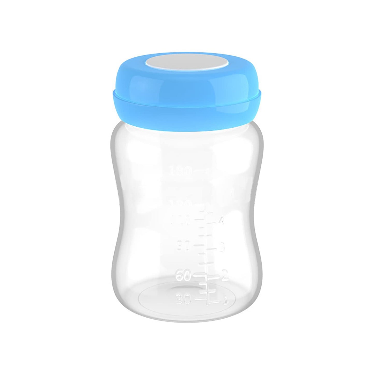Botellas de Leche Materna, 4PCS Botellas de Almacenamiento de Leche Materna Botellas de Congelador de Leche Materna a Prueba de Fugas de Calibre Ancho con Junta de Silicona 180ml