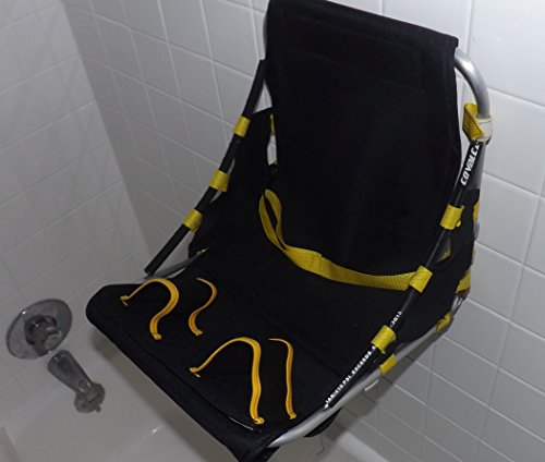 Asiento de Ducha Montado en Pared Wash That Baby Negro Amarillo