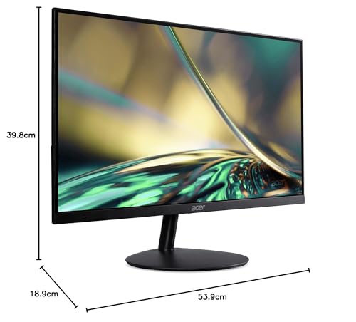 Acer Monitor SB242Y EBI 23.8" FHD (1920 x 1080) Panel IPS | Tecnología AMD FreeSync | Diseño Ultra Slim | 100Hz | 1ms (VRB) | Puertos HDMI y VGA