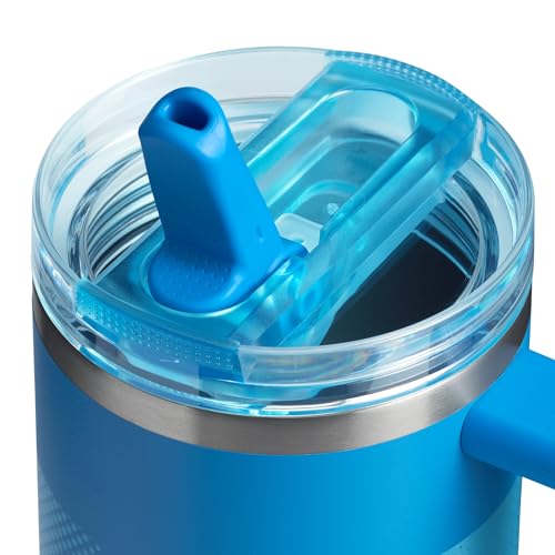 Vaso Térmico Stanley Quencher Plateado con Popote Integrado y Tapa a Prueba de Fugas