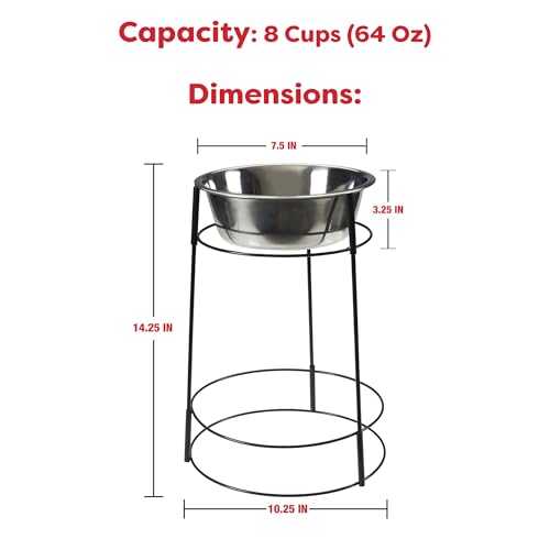 Ethical Pet Spot Hi-Rise Single Diner 2-Quart Pet Dish
