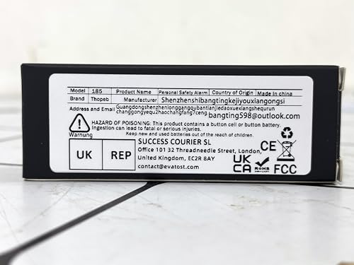 Alarma de Seguridad Personal para Mujer, Luz LED Estroboscópica, Sirena de 130 dB para Universidades