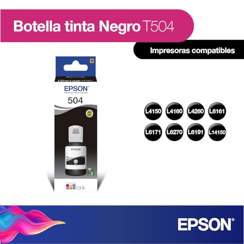 Botella de Tinta Epson Ecofit Negro T504