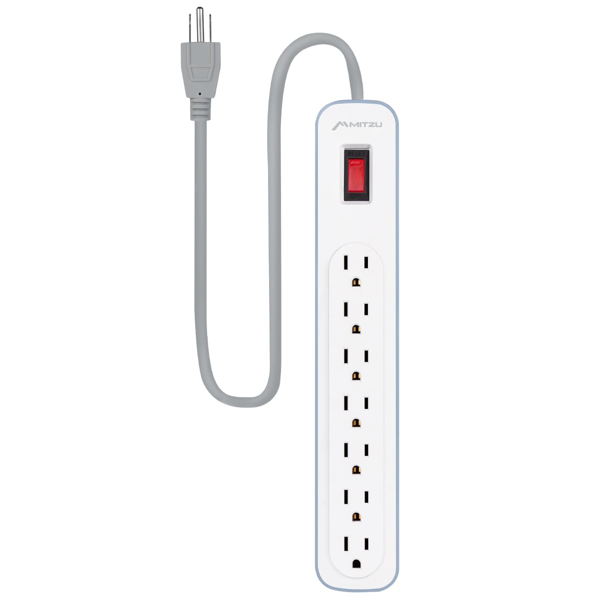 Barra Multicontactos Mitzu 7 Salidas con Seguro Protector