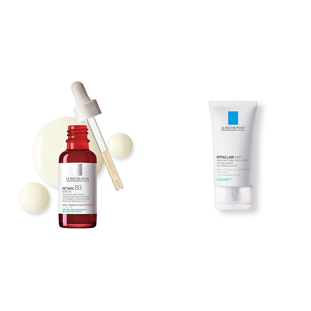 La Roche-Posay La roche posay retinol b3 serum anti-arrugas 30 ml + La Roche Posay Effaclar Mat Crema Facial Matificante para Piel Grasa - 1 x 40 ml