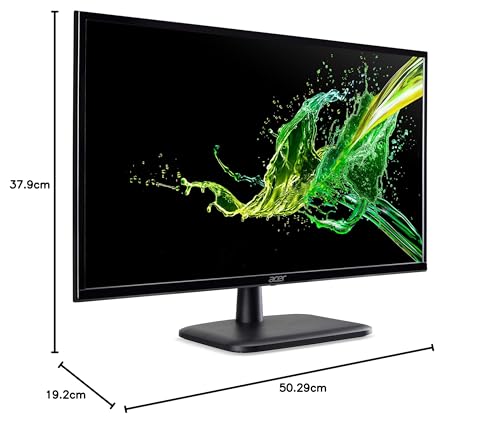 Acer Monitor EK0 21.5" Ultra Slim Full HD (1920x1080) 100Hz | Tiempo de Respuesta 1ms (VRB) | Panel VA Tecnología AMD FreeSync | Diseño ZeroFrame | Puertos HDMI y VGA