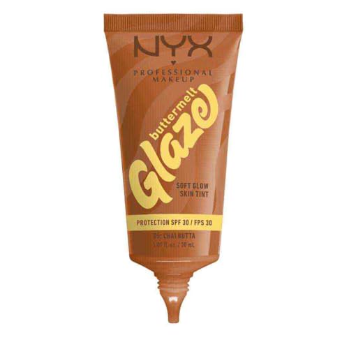 Tinta de Maquillaje Glaze Tint con SPF 30 de Nyx Professional Makeup, Tono Chai Butta (Café Claro)