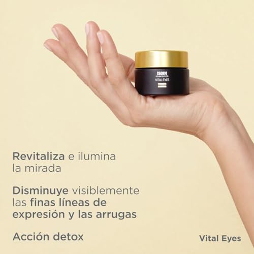 ISDIN Isdinceutics vital eyes, crema contorno de ojos antiarrugas, con melatonina y cafeina, 15 ml