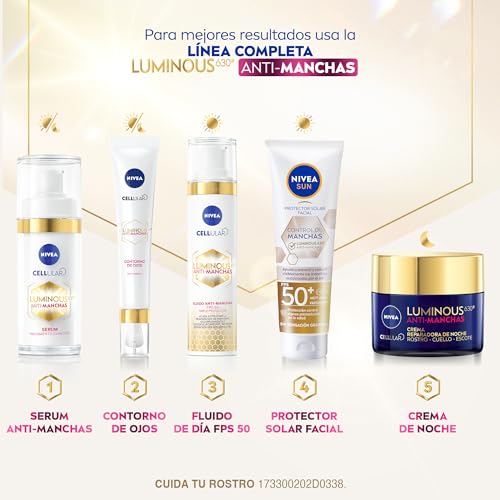 NIVEA Luminous630 Contorno de Ojos Anti-Ojeras 15 ml | Ácido Hialurónico y Cafeína