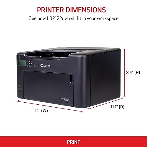 Canon imageCLASS LBP122dw - Impresora láser inalámbrica de 2 Caras, Funciona con Alexa