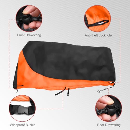 Funda Impermeable para Bicicleta uxcell Naranja para Bicicleta Eléctrica de Montaña y Carretera