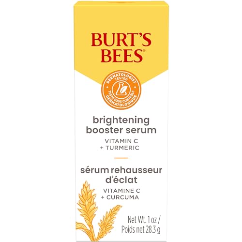 Burt's Bees Brightening Booster Serum, Vitamin C and Turmeric, 1 Ounce