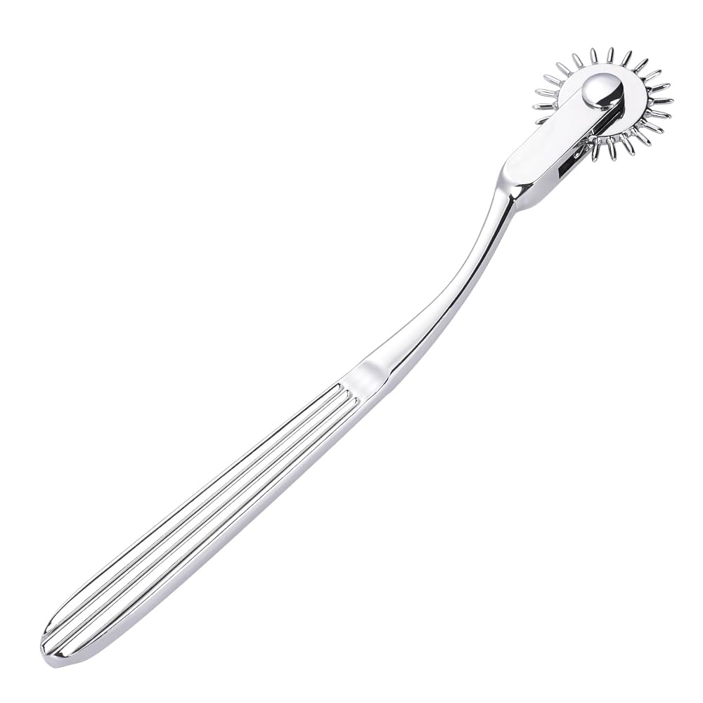 INNEDYOUMM Wartenberg Neuro Pinwheel de acero inoxidable 1 rueda redonda de 360° para probar la sensibilidad nerviosa (plata)