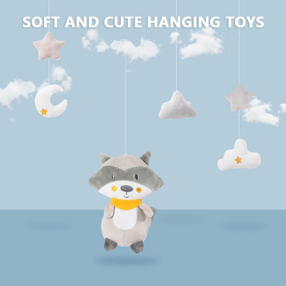LSFYYDS Móvil musical para cuna de bebé con juguetes giratorios para colgar, decoración de cama infantil