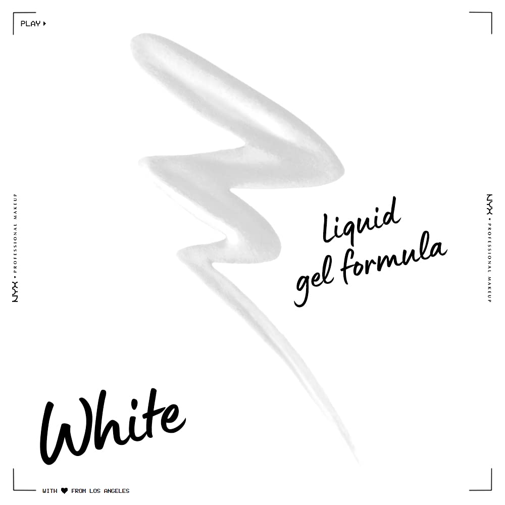 NYX Professional Makeup,Epic Wear, Delineador Líquido de Ojos, White, 3.5ML