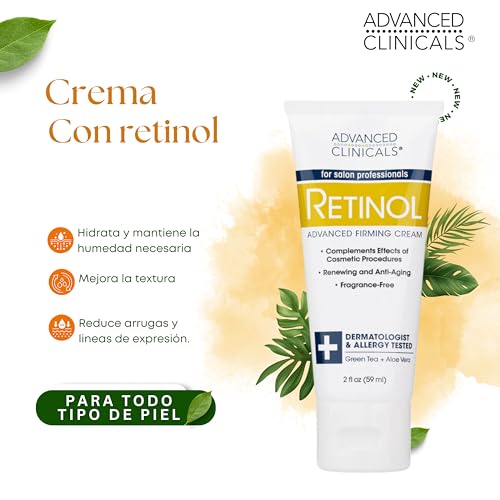 Crema Anti-Edad con Retinol y Te Verde | Reafirma y Hidrata la Piel | 59ml - Advanced Clinicals
