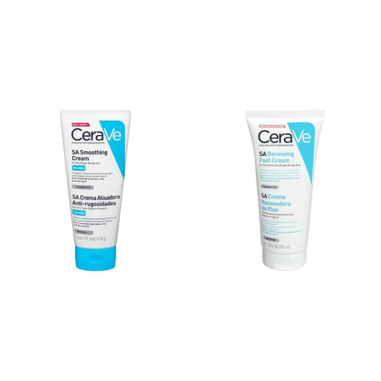 Cerave Cerave Sa Crema Alisadora Anti-Rugosidades |170Gr| Crema Exfoliante De Uso Corporal Para Piel Aspera Y Rugosa + Crema Renovadora de Pies | 88 ml| Crema hidratante para pies con ácido salicílico