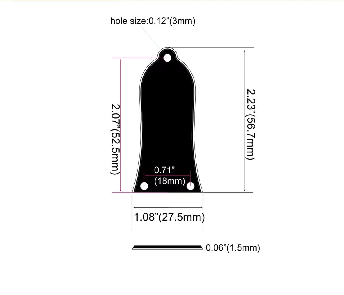 Guyker JA3003, 1 funda para cabeza de guitarra, 3 agujeros, aleación de zinc, para guitarra GIB LP, accesorios de guitarra estilo LP, color plateado antiguo