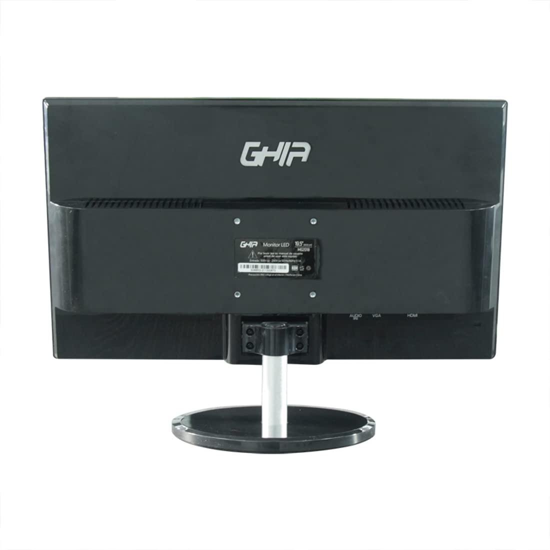 GHIA Monitor 19.5" Pulgadas MG2020. LED, Panel TN, Resolución HD 1600 X 900, 60 Hz MAX, 5 ms de Tiempo de Respuesta, Conexiones VGA y HDMI, Mini Jack 3.5mm.