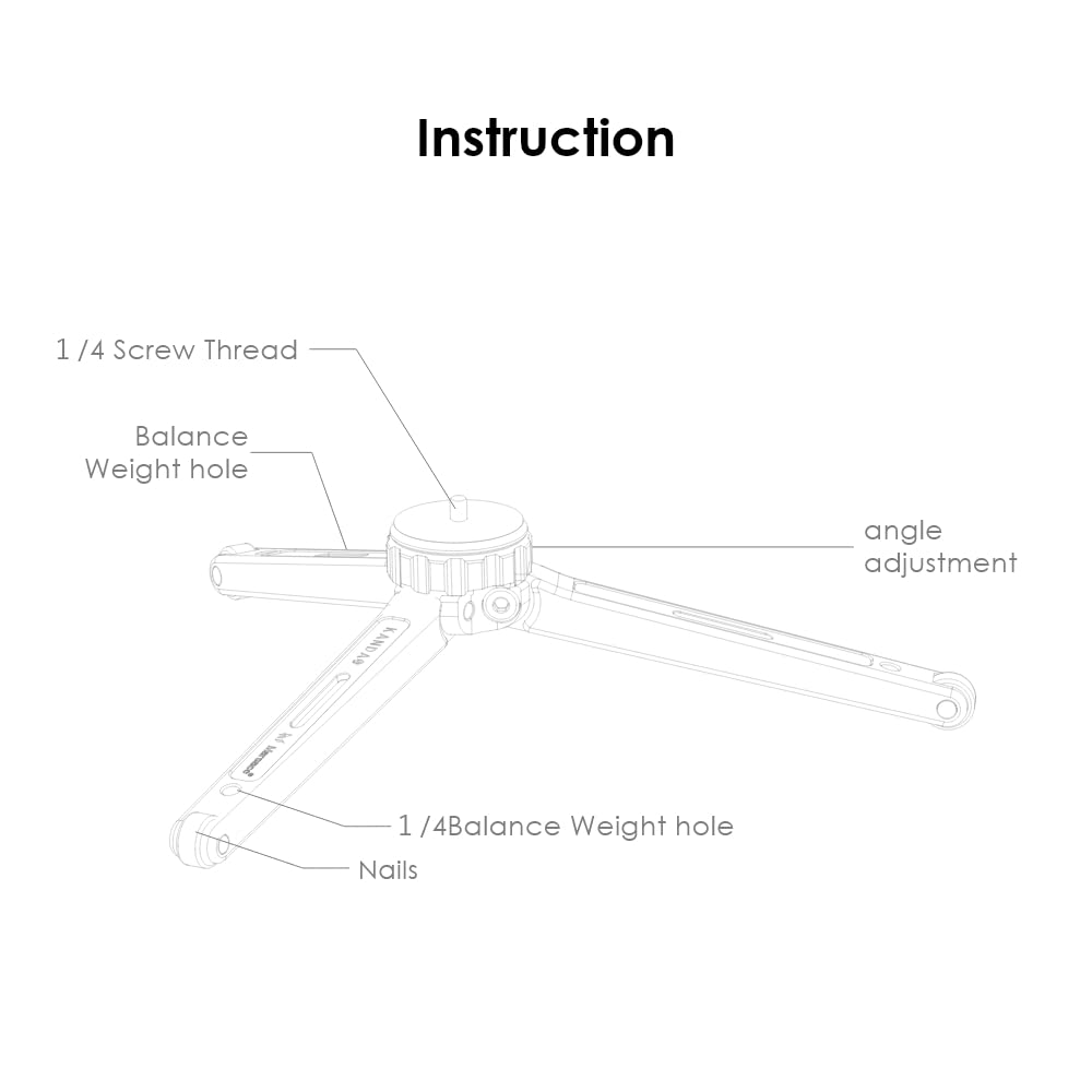 KanDao - Soporte de trípode para cámara, compatible con KanDao Meeting 360, Pro, S, QooCam EGO, 8K, 3, en acero inoxidable negro