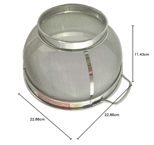 GD Colador Multiusos de Acero Inoxidable, Bowl de 9 Pulgadas de Longitud y Ancho, 4.5 Pulgadas de Altura