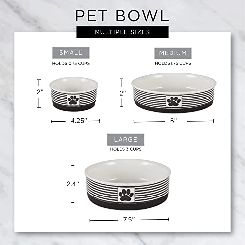 Bone Dry Pet Bowl Collection - Juego de cerámica, tamaño pequeño, mármol, 2 Unidades