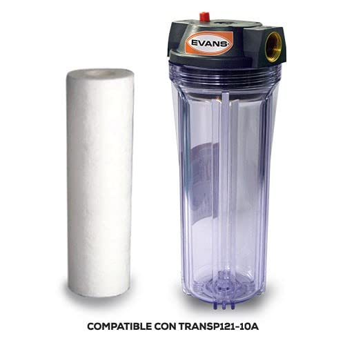 Cartucho de Polipropileno EVANS Blanco 10µm para Filtración de Sedimentos en Agua Potable