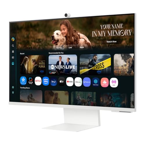 Samsung 32" Smart Monitor M80F 4K AI, Smart TV Apps, Conversión 4K AI, Optimizador de imágenes, Knox Security LS32FM801ULXZX