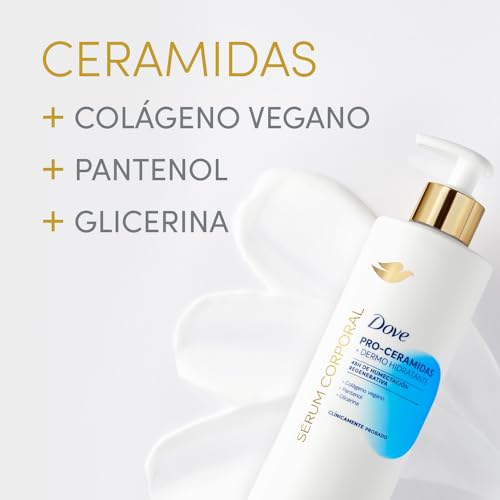 DOVE Sérum Corporal en Crema Dermo Hidratante con Pro-Ceramidas que recupera la suavidad y luminosidad de la piel desde el primer uso 400 ml