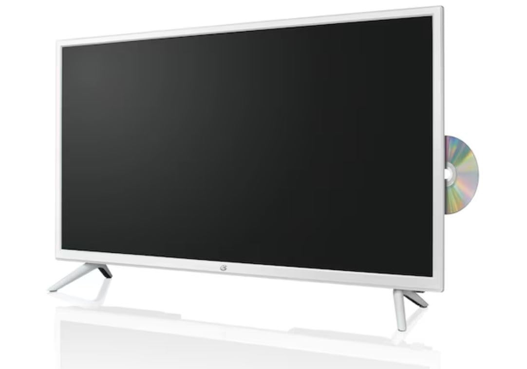 LUTEMA Television DLED de 32" Pulgadas GPX, HDMI ARC (Canal de Retorno de Audio) Compatible, Puerto USB, Reproductor de CD (Reacondicionada) (Blanco)