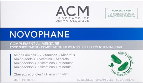 Tratamiento Capilar Novophane Caps de ACM para Pérdida de Cabello y Fragilidad de Uñas
