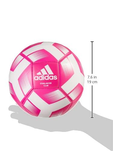 adidas Starlancer Club - Pelota Unisex para Adultos, Color Rosa y Blanco, 5