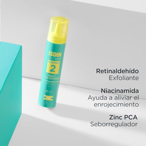 ISDIN Acniben Night Concentrate Antiimperfecciones. Cuidado Diario Facial de las Pieles Grasas o con Tendencia Acneica, 27ml