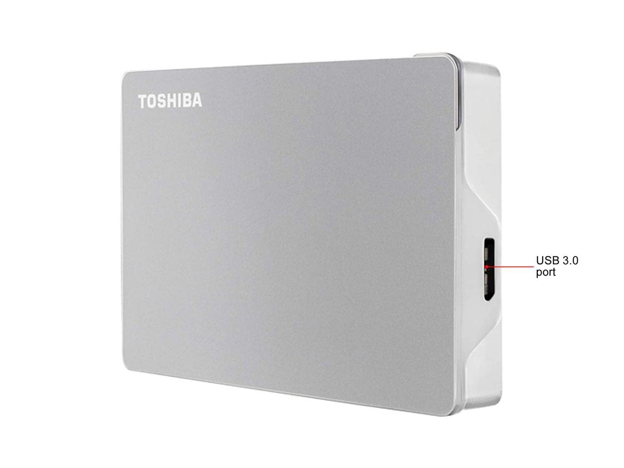 Disco Duro Externo Toshiba Canvio Flex Plata USB-C y USB-A 3.0 4TB para Mac/PC/Tablet
