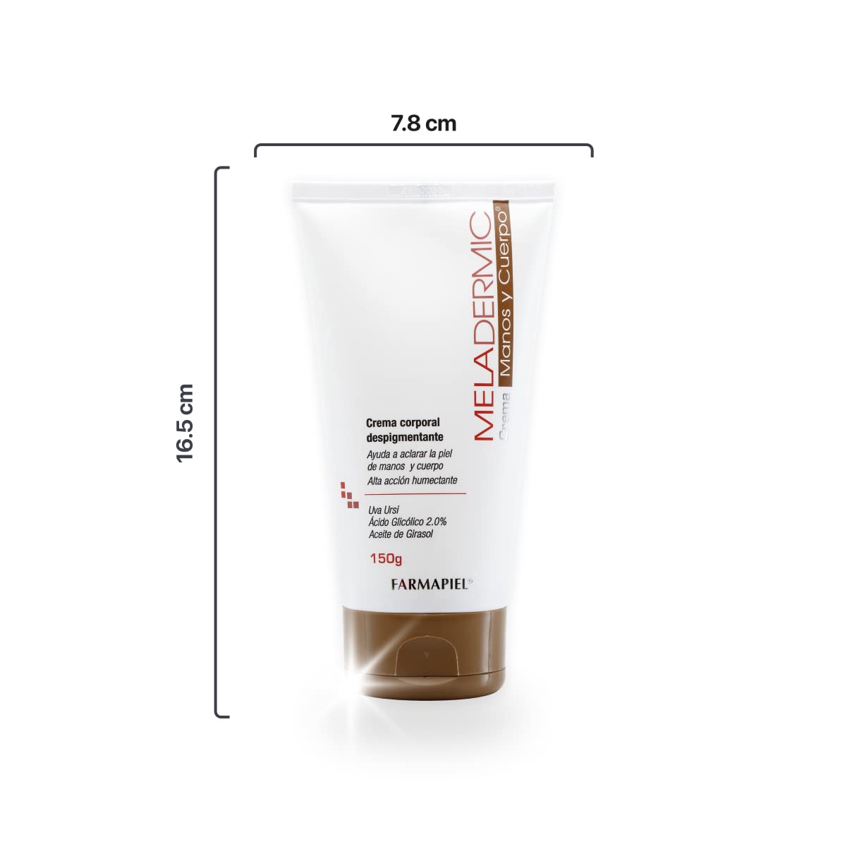 MELADERMIC Crema Corporal Despigmentante para Manos y Cuerpo | Unifica el Tono y Previene las Manchas y Pecas | Axilas, Codos, Rodillas, Cuello, Manos | Hidratación Profunda Antimanchas | 150 gr