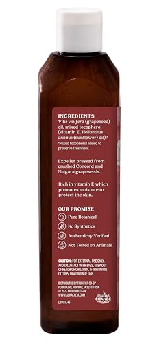 Aura Cacia Natural Skin Care Oil, Harmonizing Grapeseed with Vitamin E, 16 Fluid Ounce
