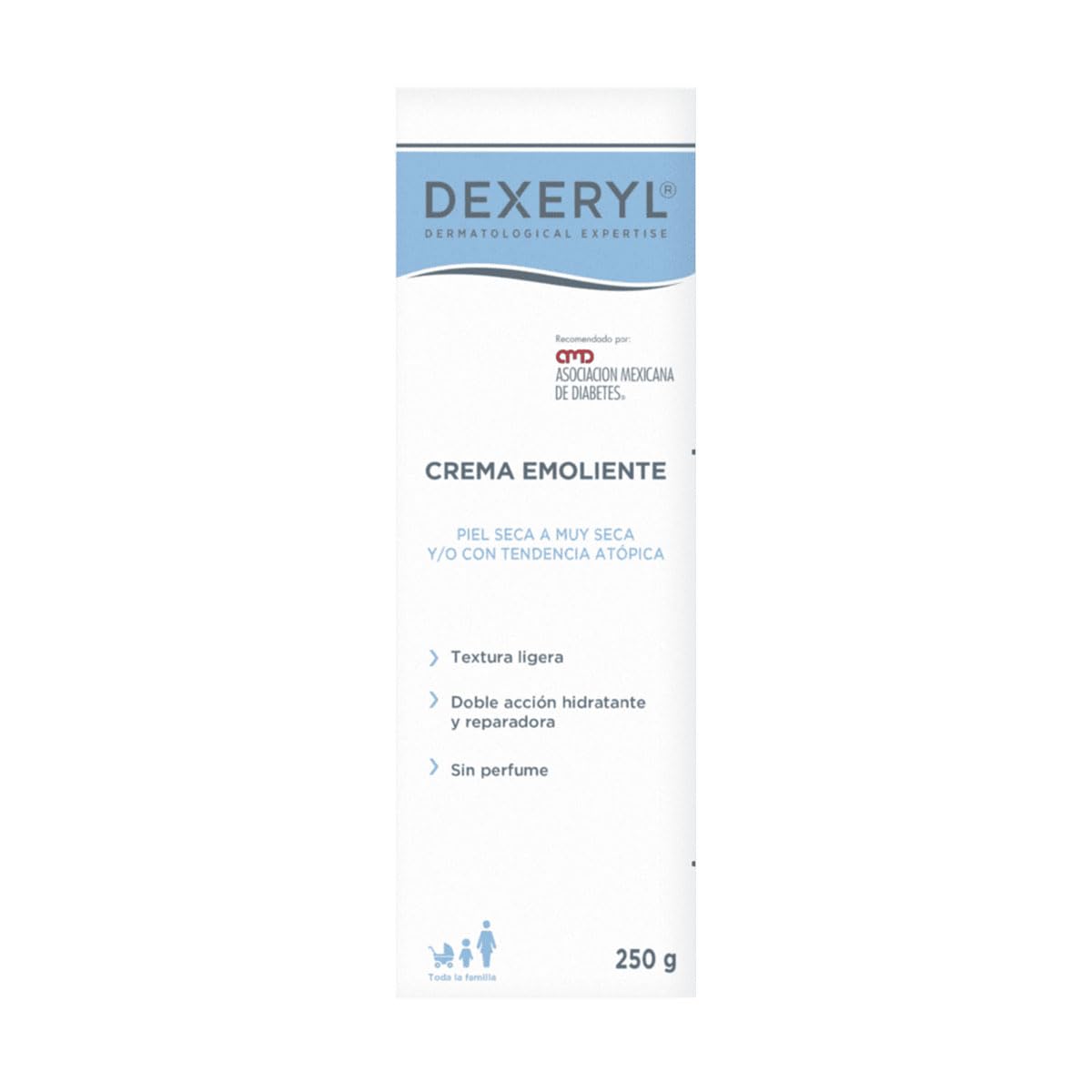 Dexeryl Crema Hidratante Emoliente para Piel Seca, 250g