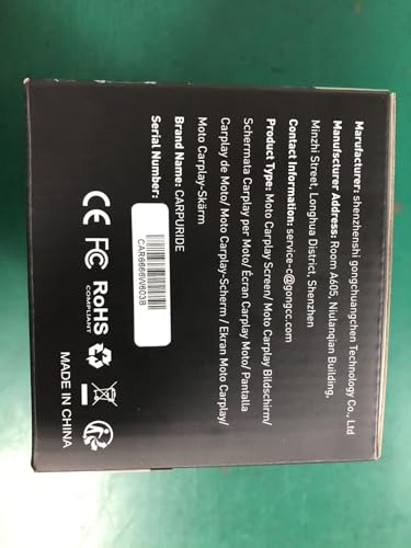 Carpuride W603D - visualización GPS Carplay para motocicleta, inalámbrica CarPlay y Android Auto para Moto, con cámaras duales HD 1080P, control remoto, visualización táctil impermeable de 6.3
