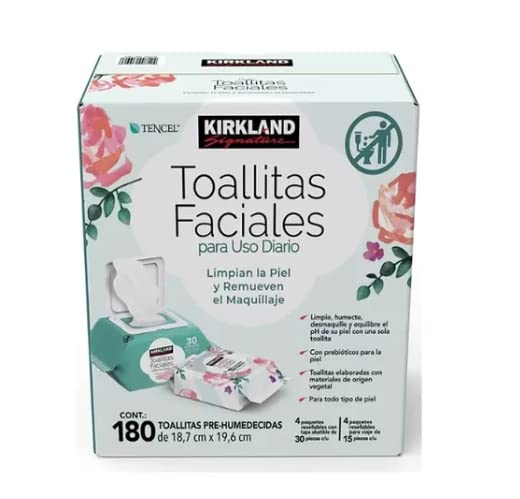 Toallitas Faciales Uso Diario Kirkland 180 Pzas