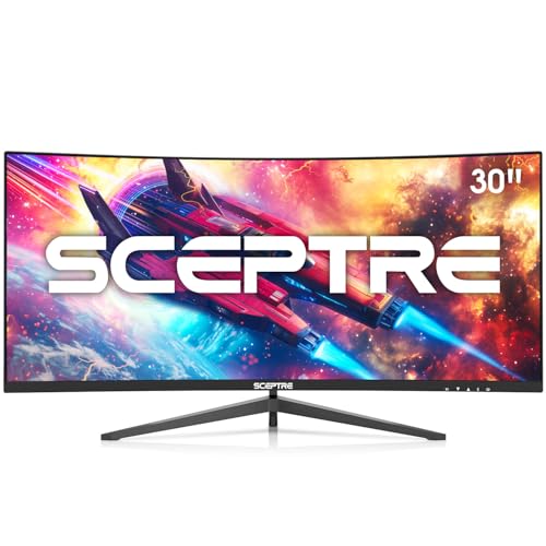 Sceptre - Monitor de Juego Curvado de 30 Pulgadas, 200 + Hz, Altavoces incorporados, 2560 x 1080p, HDMI, 2 DP x2 2025