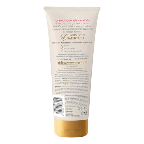 NIVEA Crema corporal Luminous 630 200 ml | Anti-marcas y anti-estrías