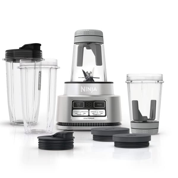 Extractor de Nutrientes Ninja Plateado con 2 Vasos y 2 Smoothie Bowl Maker