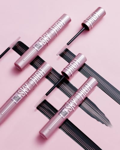 Maybelline, Mascara de pestañas lavable y brinda alargamiento Lash Sensational Sky High negro, 6ml