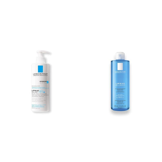 La Roche Posay Lipikar Baume AP+M Crema Corporal para Piel Muy Seca o con Tendencia Atopica. 400 ml + La Roche Posay gel de limpieza rostro y cuerpo Lipikar Lavant 400ml